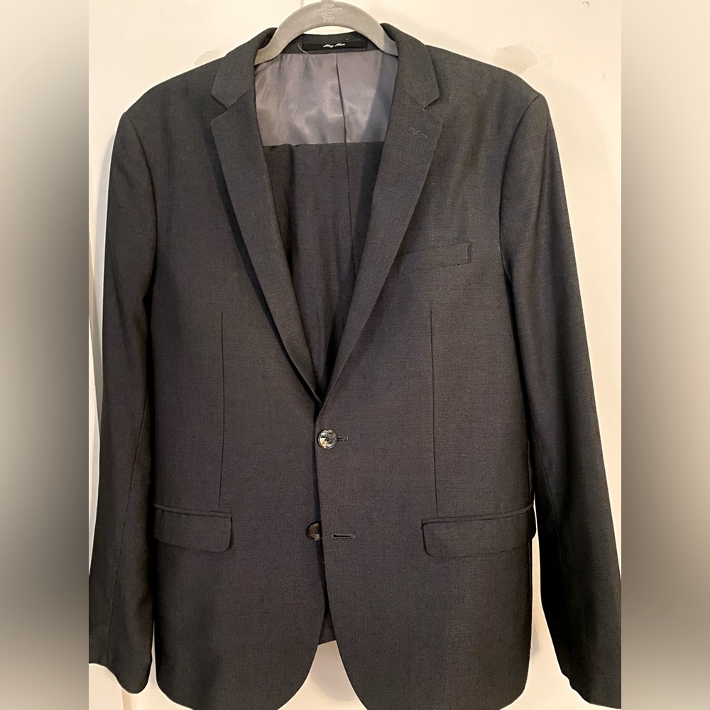 Mango Men Suit Dark Grey/Charcoal Slim Fit